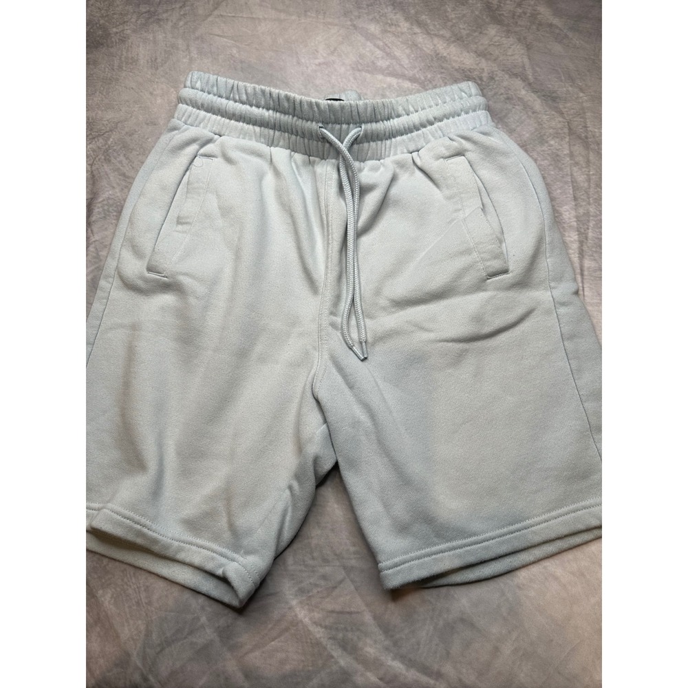 HM Regular Fit Sweat Shorts Light Blue Mint Green Fleece Drawstring Mens Small